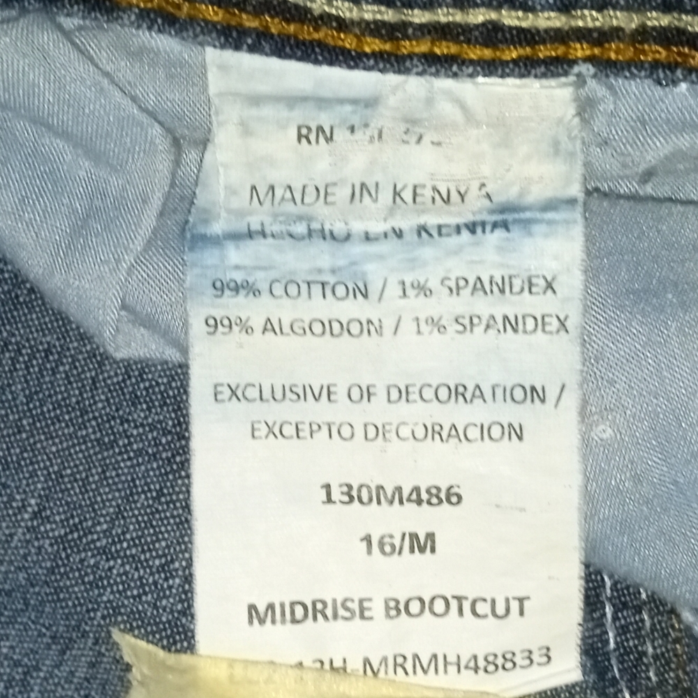 LEE RIDERS IN SIZE 16 MID RISE BOOTCUT - Picture 2 of 4
